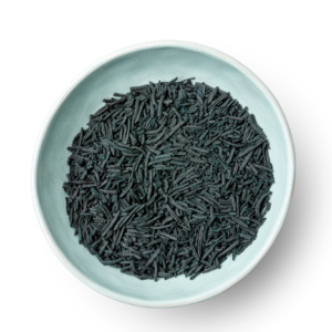 Whole spirulina crunchies in a bowl